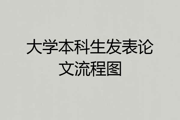 大学本科生发表论文流程图