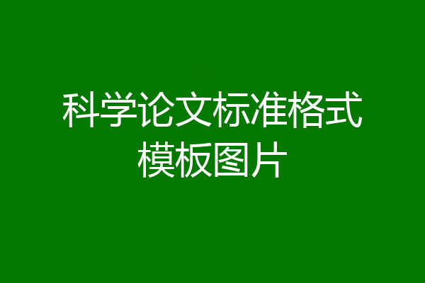 科学论文标准格式模板图片
