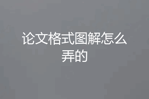 论文格式图解怎么弄的
