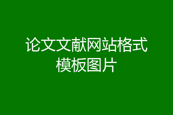 论文文献网站格式模板图片