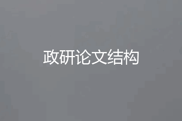 政研论文结构