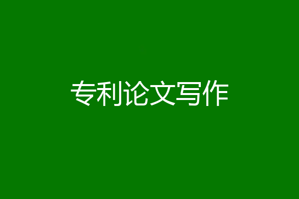 专利论文写作