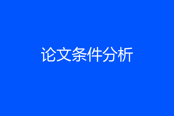 论文条件分析