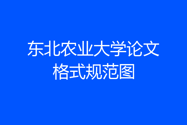 东北农业大学论文格式规范图