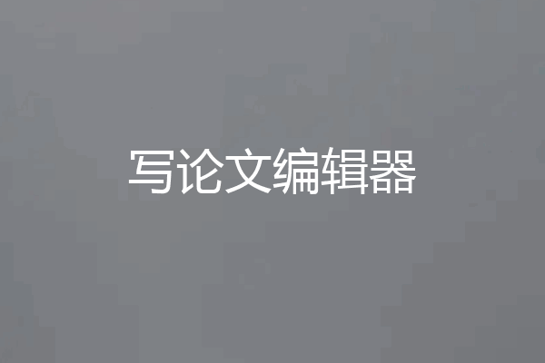 写论文编辑器