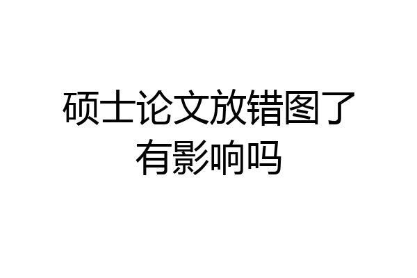 硕士论文放错图了有影响吗