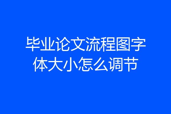 毕业论文流程图字体大小怎么调节
