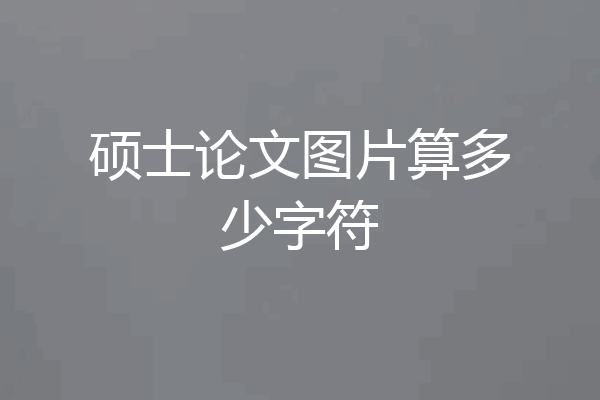 硕士论文图片算多少字符
