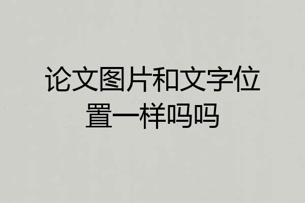 论文图片和文字位置一样吗吗