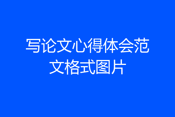 写论文心得体会范文格式图片