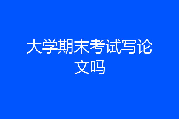 大学期末考试写论文吗