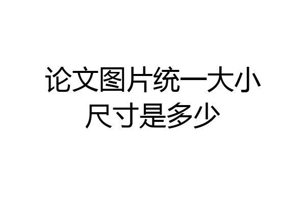 论文图片统一大小尺寸是多少