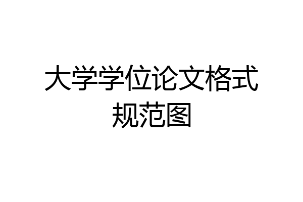 大学学位论文格式规范图