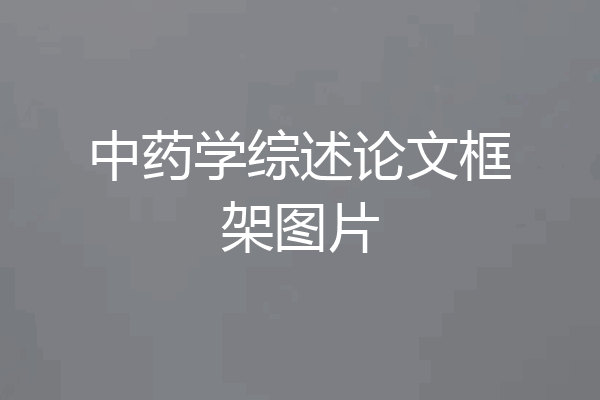 中药学综述论文框架图片
