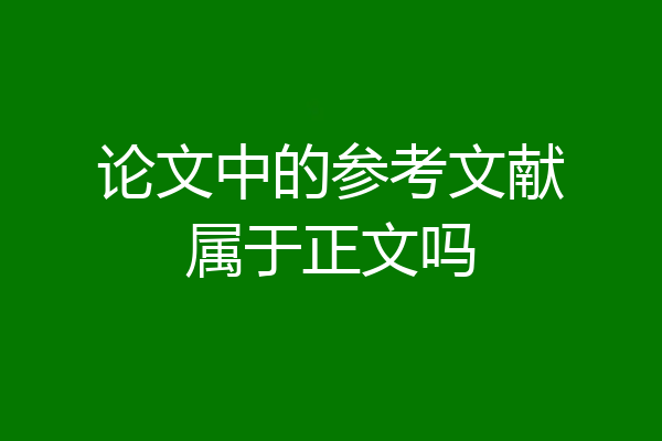 论文中的参考文献属于正文吗