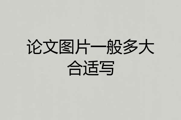 论文图片一般多大合适写