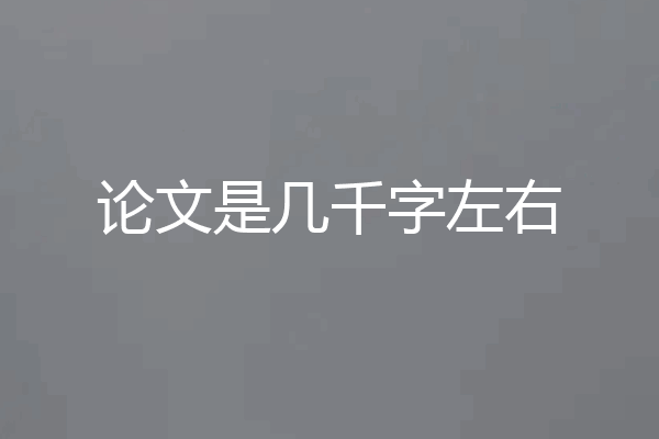 论文是几千字左右