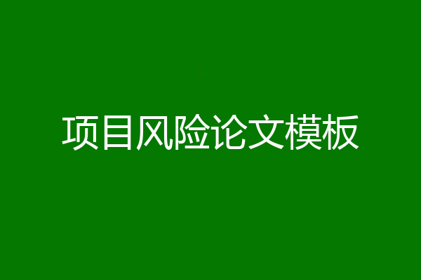 项目风险论文模板