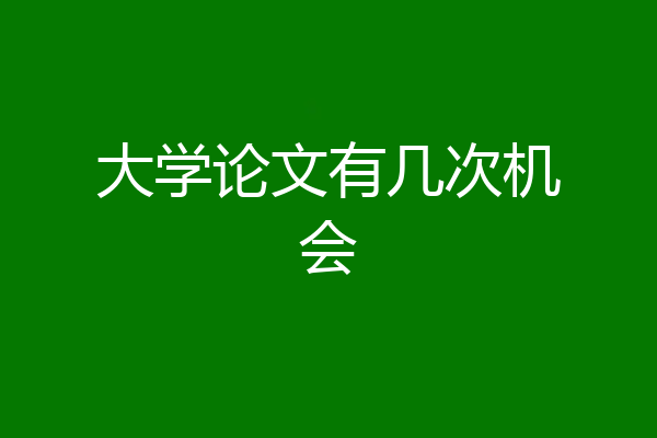 大学论文有几次机会