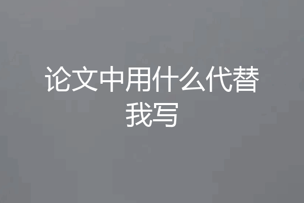 论文中用什么代替我写