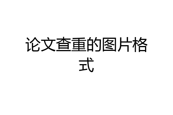 论文查重的图片格式