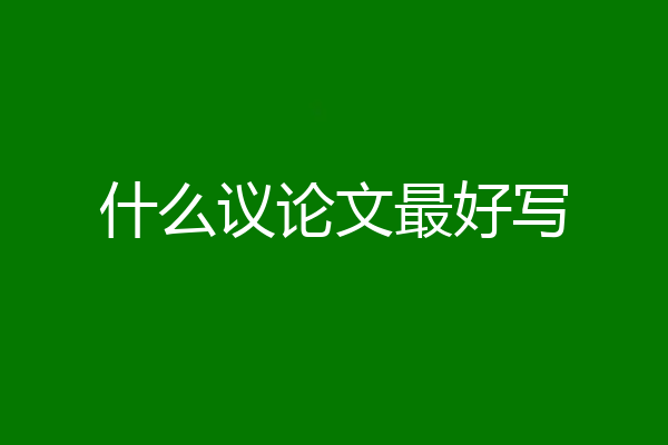 什么议论文最好写