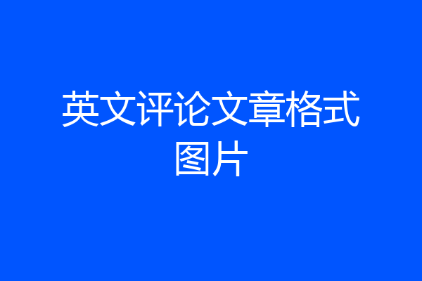 英文评论文章格式图片