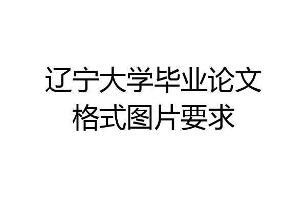 辽宁大学毕业论文格式图片要求