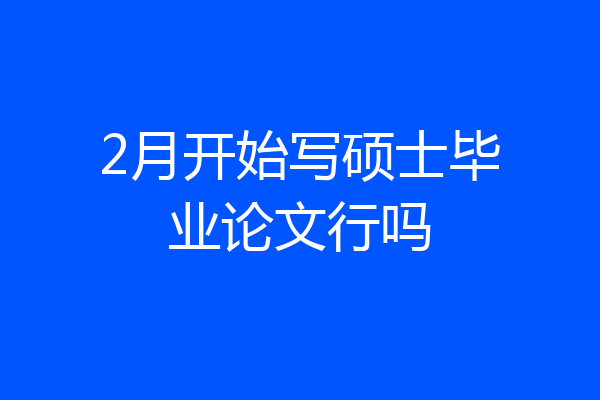 2月开始写硕士毕业论文行吗