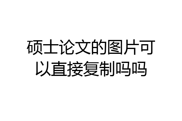 硕士论文的图片可以直接复制吗吗