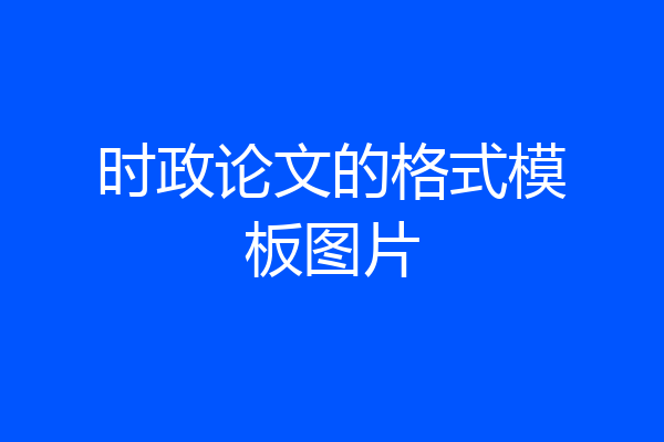 时政论文的格式模板图片