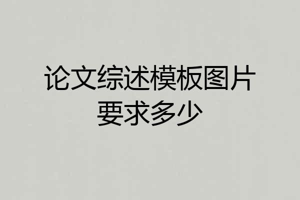 论文综述模板图片要求多少