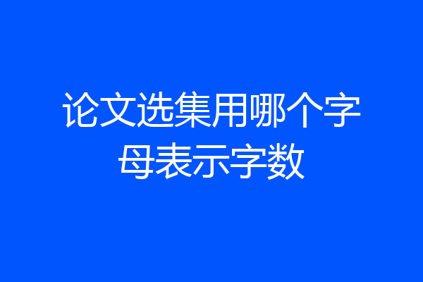 论文选集用哪个字母表示字数