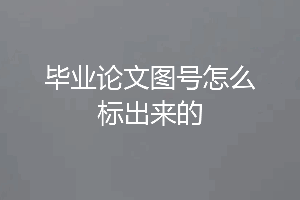 毕业论文图号怎么标出来的