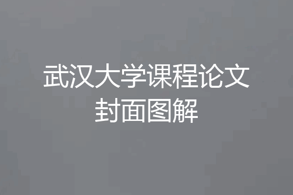 武汉大学课程论文封面图解