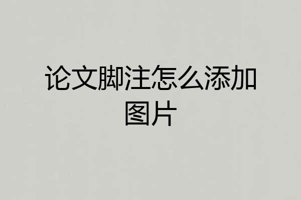 论文脚注怎么添加图片