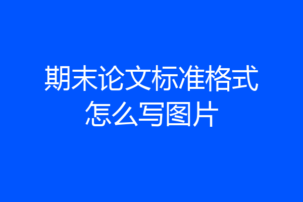 期末论文标准格式怎么写图片