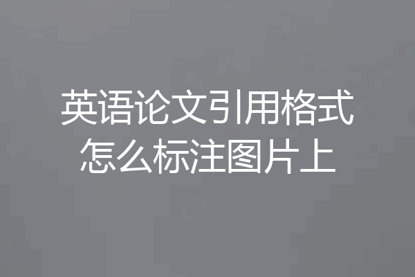 英语论文引用格式怎么标注图片上