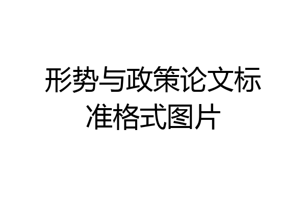 形势与政策论文标准格式图片