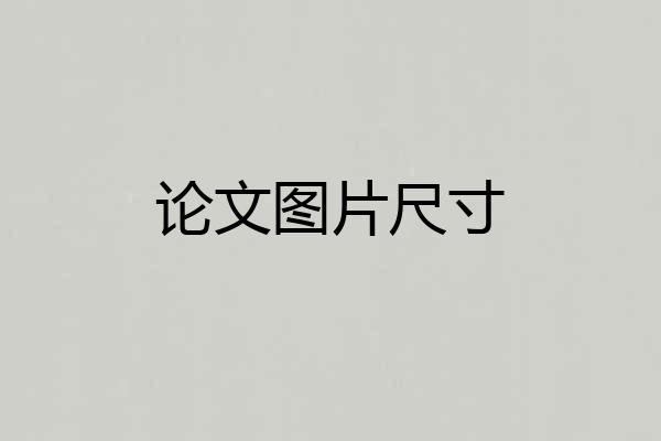 论文图片尺寸
