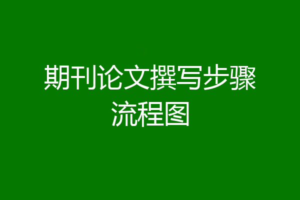 期刊论文撰写步骤流程图