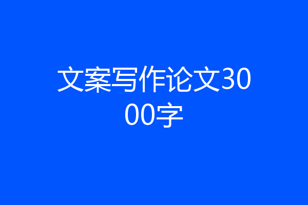 文案写作论文3000字