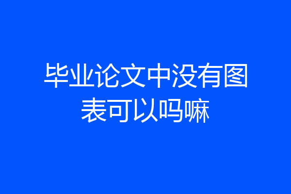 毕业论文中没有图表可以吗嘛