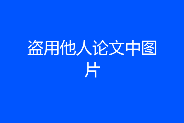 盗用他人论文中图片