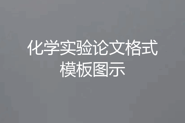 化学实验论文格式模板图示