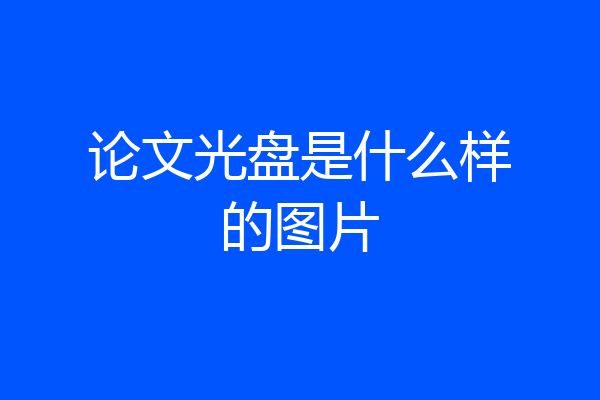 论文光盘是什么样的图片
