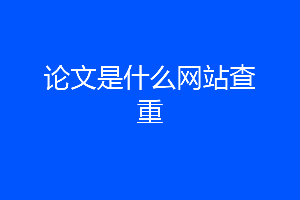 论文是什么网站查重