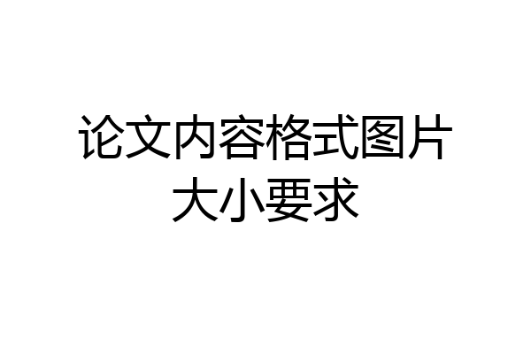 论文内容格式图片大小要求