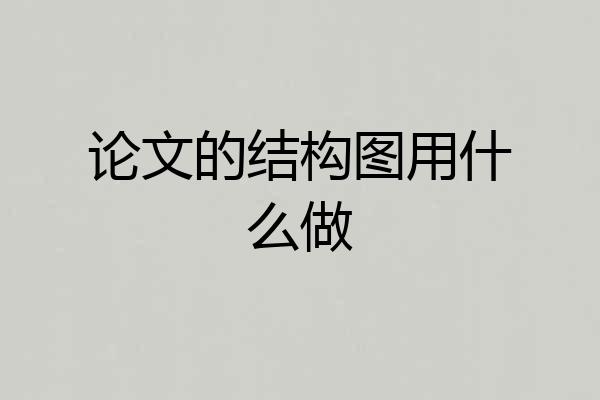 论文的结构图用什么做
