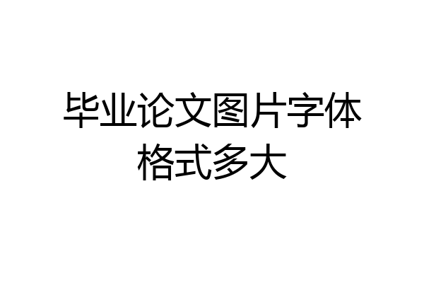 毕业论文图片字体格式多大